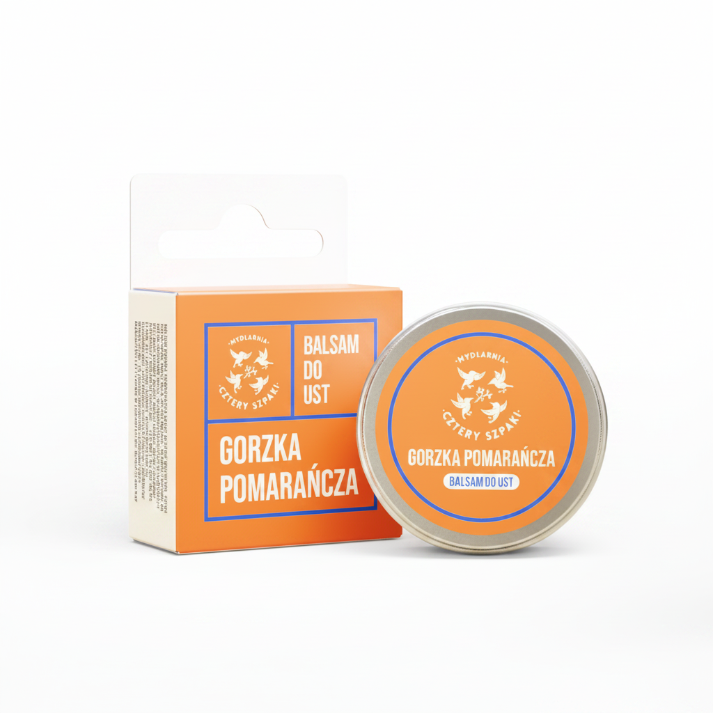Balsam do ust Gorzka Pomarańcza – białe tło