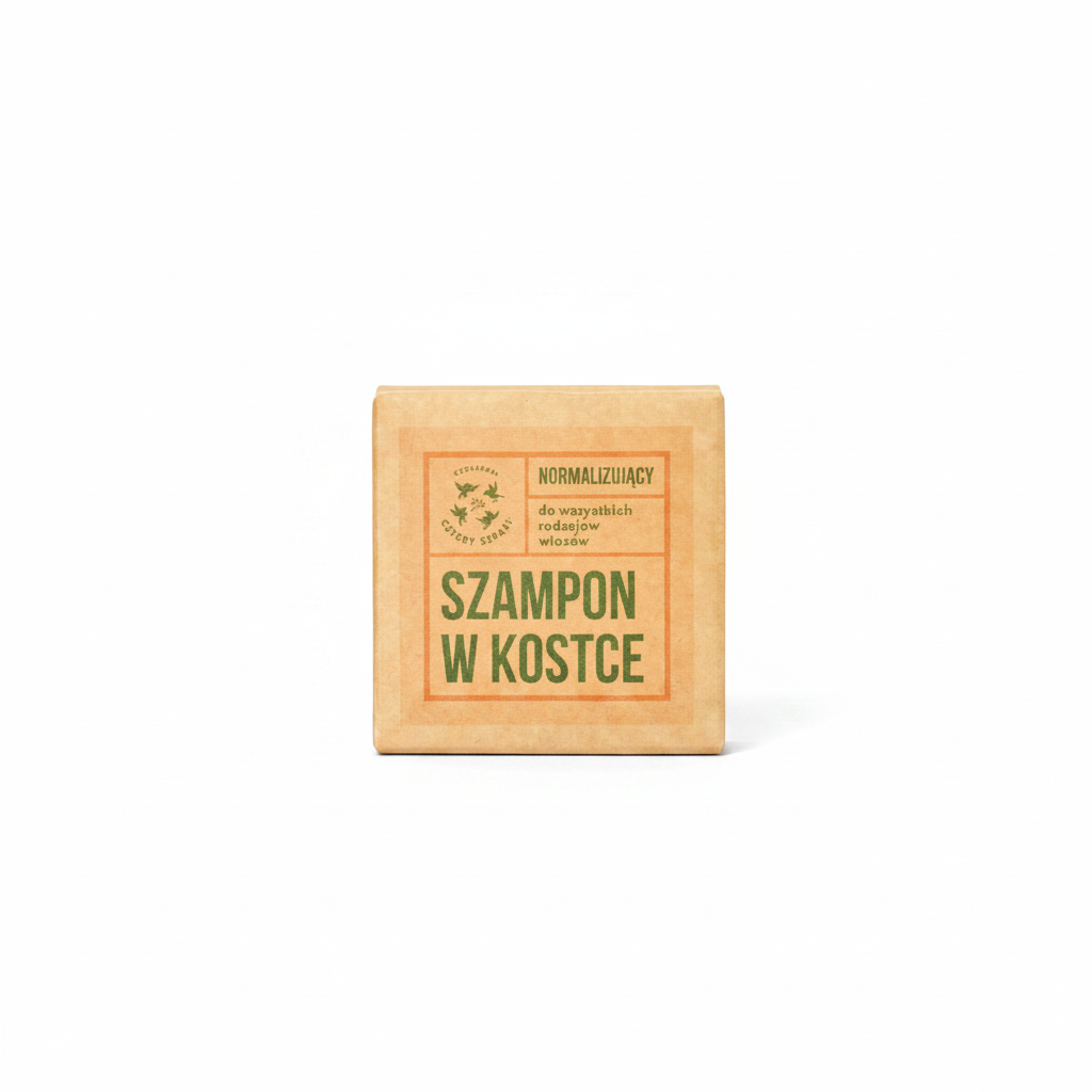 Szampon w kostce normalizujący – duża kostka, białe tło