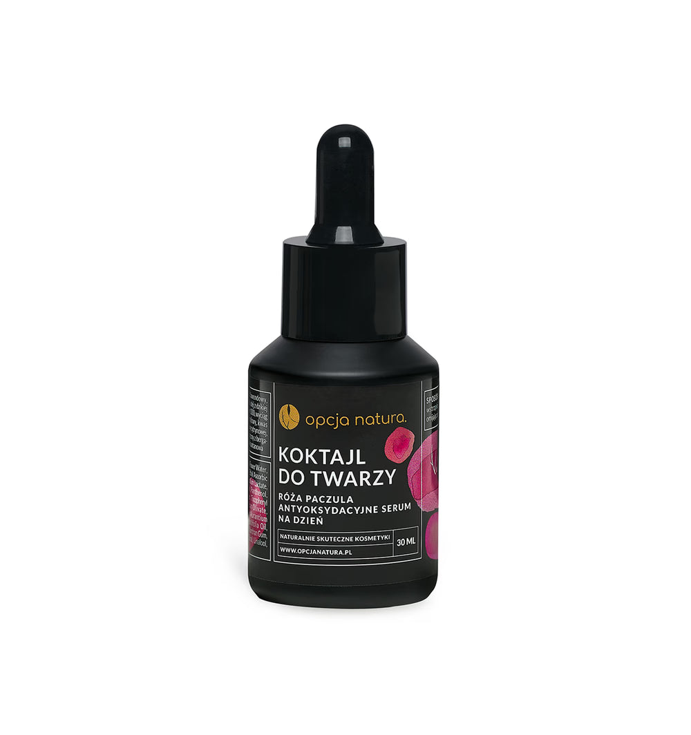 Koktajl do Twarzy Antyoksydacyjne serum na dzień Róża & Paczula 30 ml