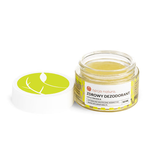 Zdrowy dezodorant len & paczula Antybakteryjny na bazie sody 50 ml